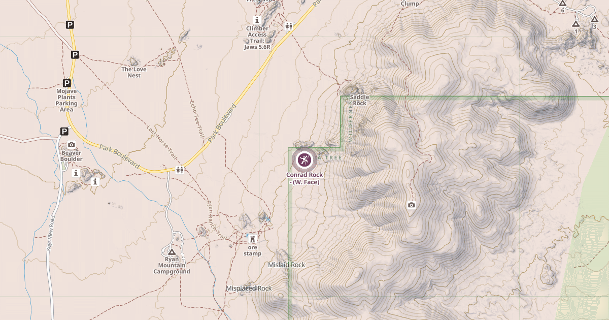 Map preview of Conrad Rock - (W. Face)