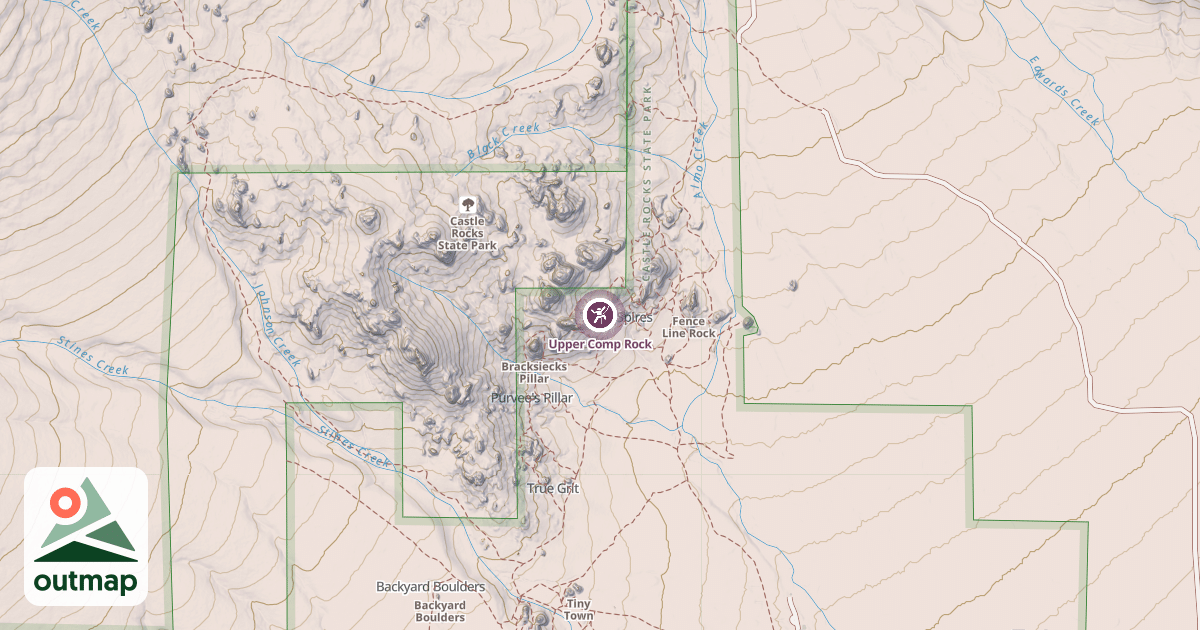 Map of Upper Comp Rock