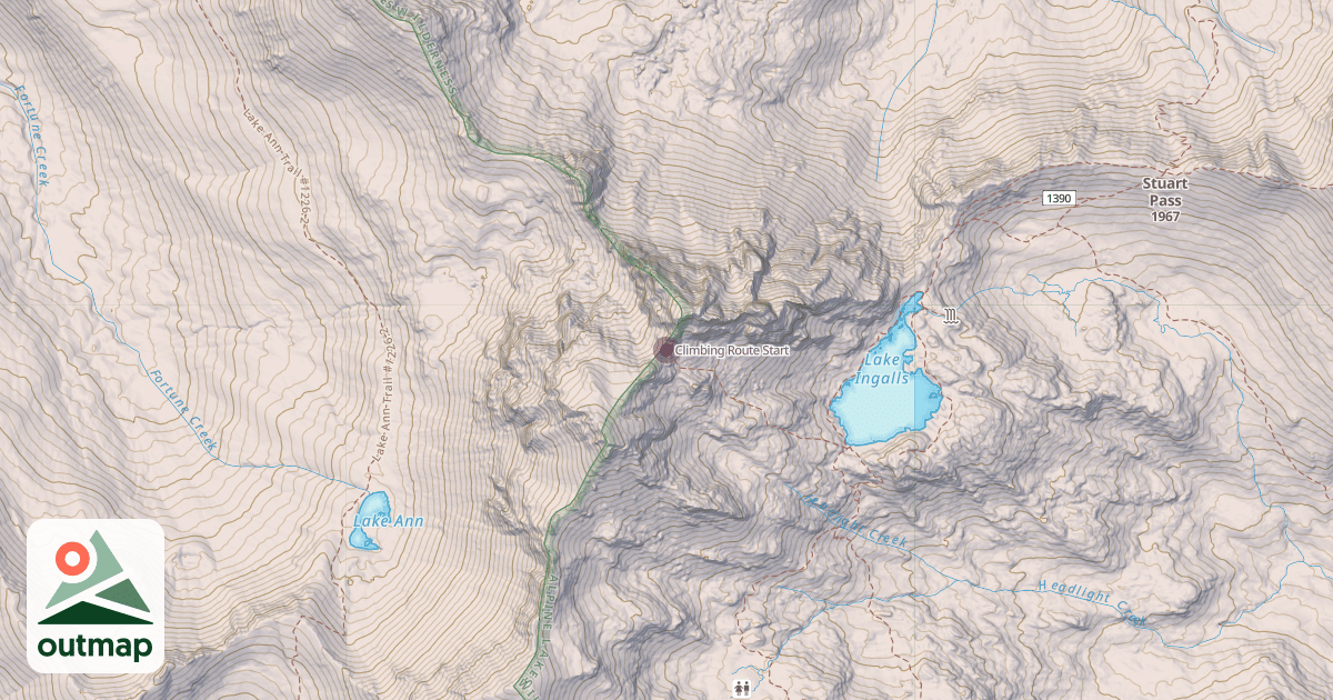 Map of Climbing Route Start