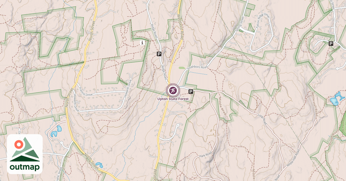 Map of Upton State Forest