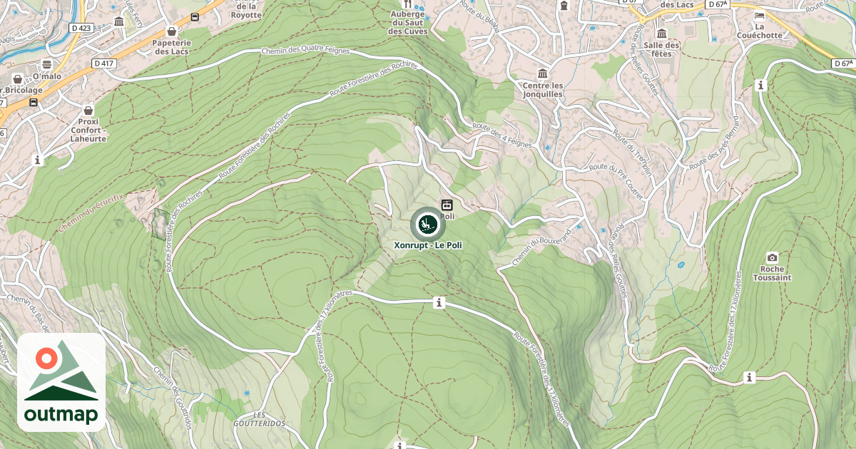 Map of Xonrupt - Le Poli