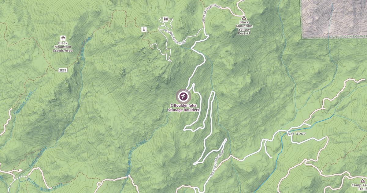 Map preview of C Boulder (aka Stanage Boulder)