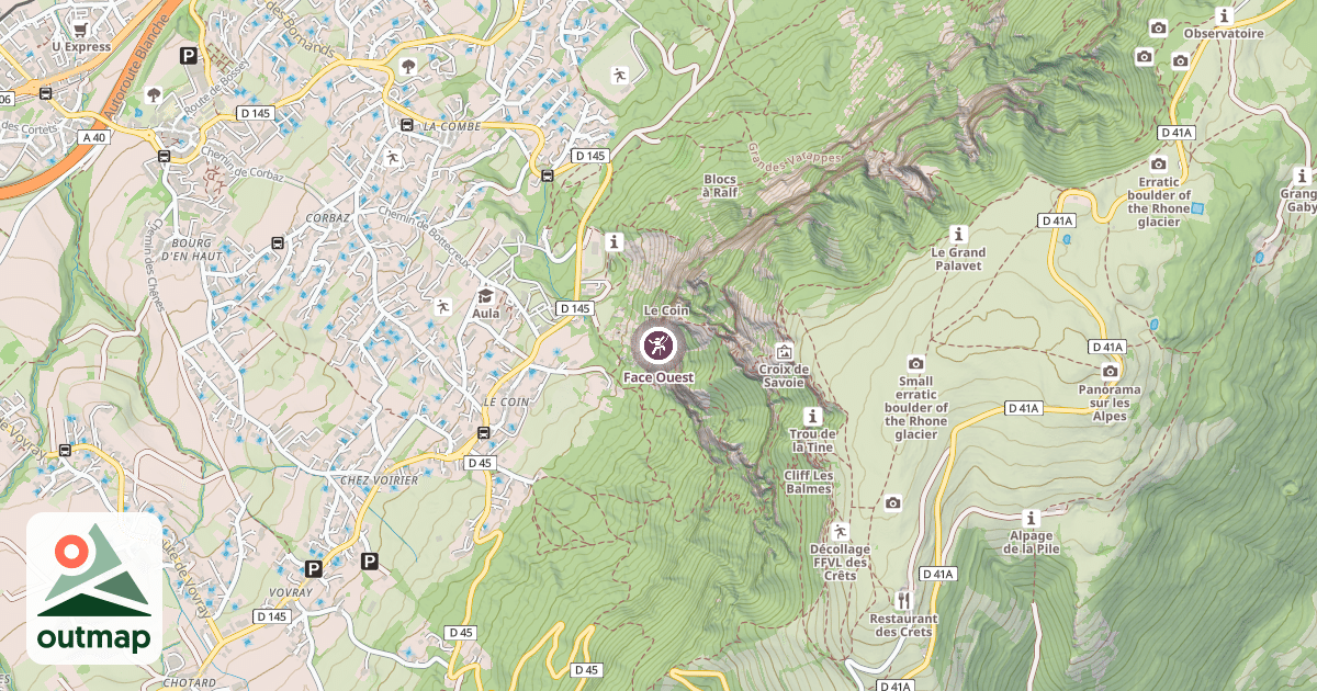 Map of Face Ouest