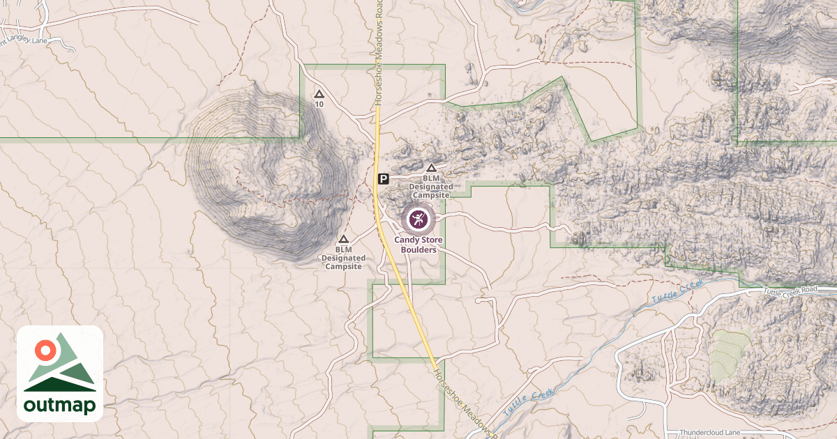 Map of Candy Store Boulders