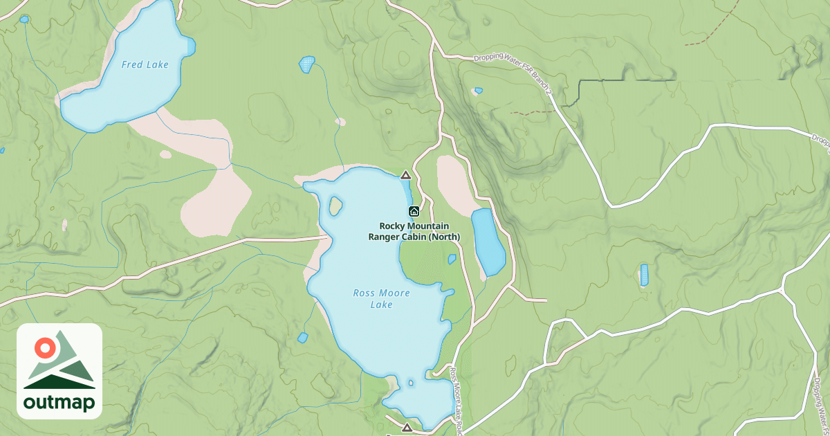 Map of Rocky Mountain Ranger Cabin (South)