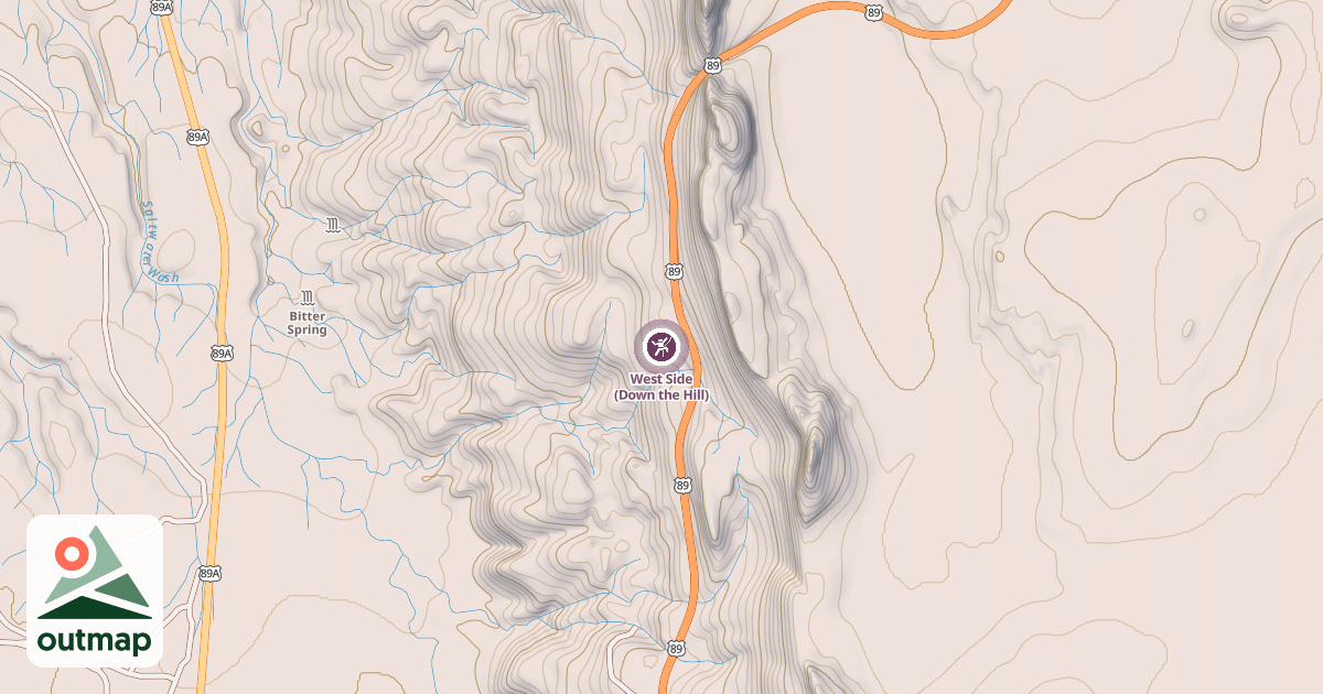 Map of West Side (Down the Hill)
