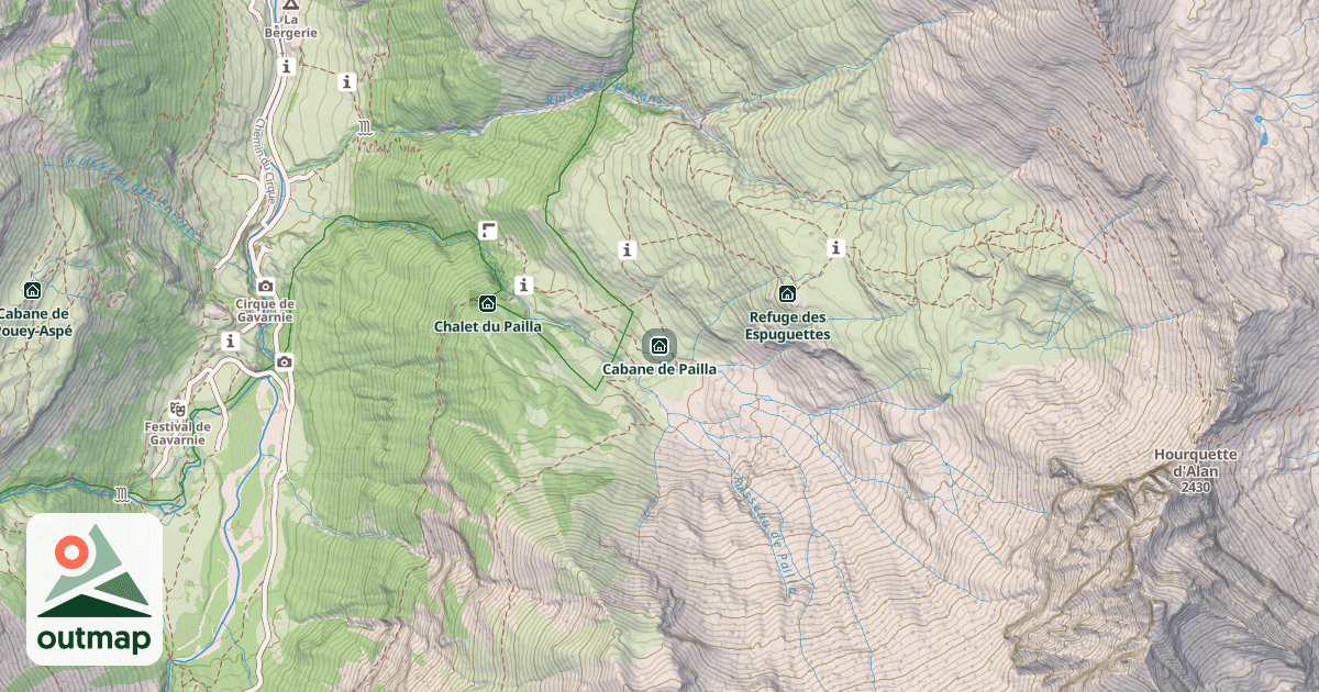 Map of Cabane de Pailla