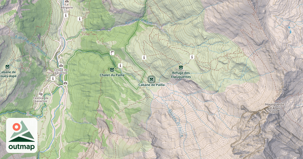 Map of Cabane de Pailla