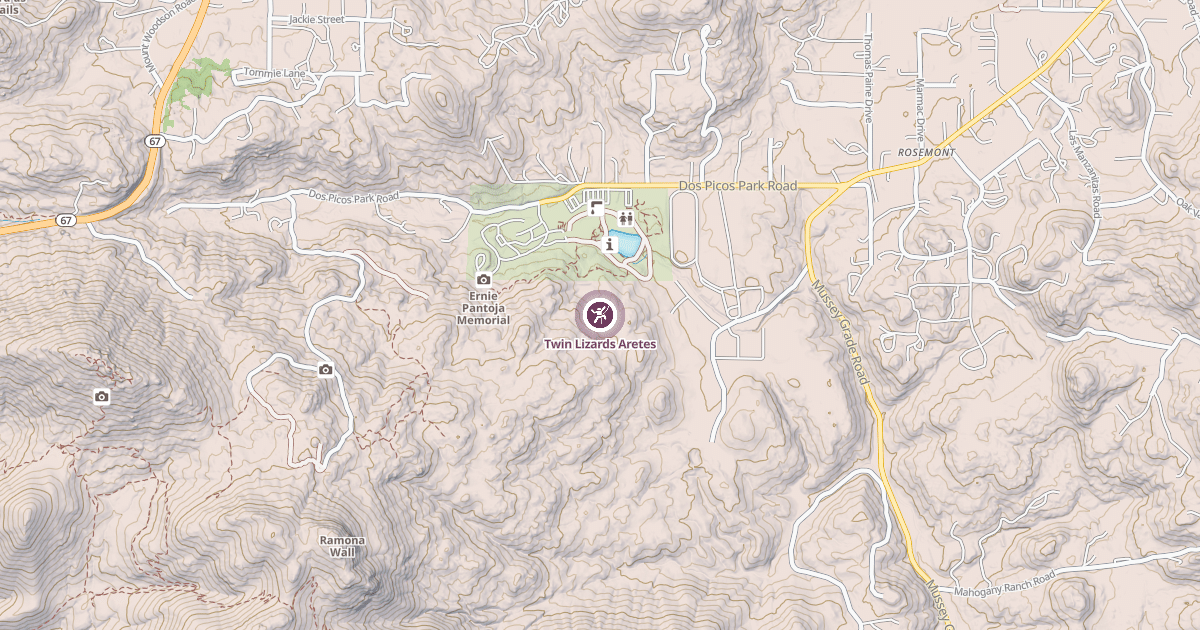 Map preview of Twin Lizards Aretes