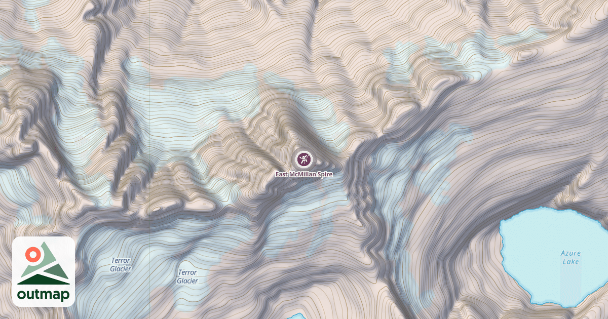 Map of East McMillan Spire