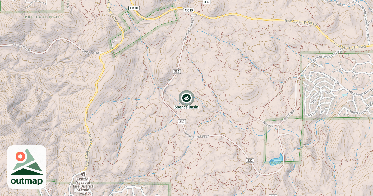 Map of Spence Basin
