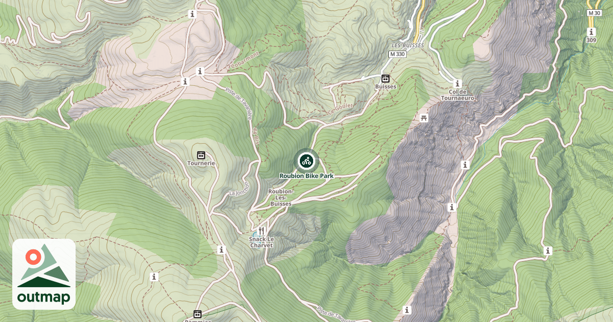 Map of Roubion Bike Park