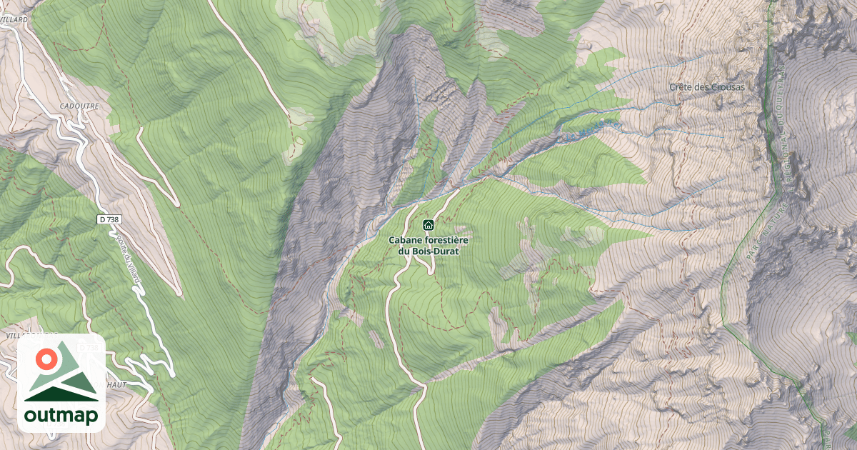 Map of Cabane forestière du Bois-Durat