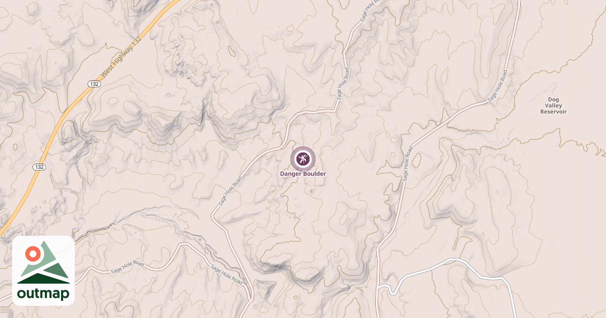 Map of Danger Boulder