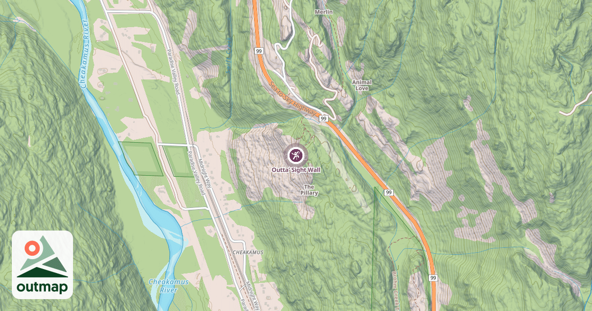 Map of Outta' Sight Wall