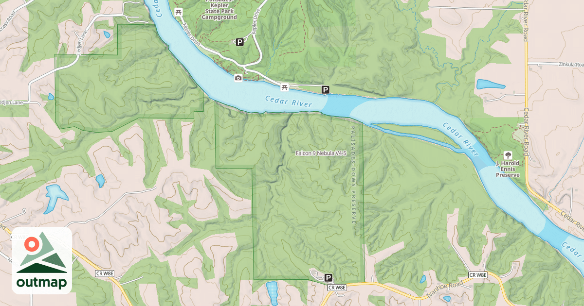 Map of Falcon 9 Nebula