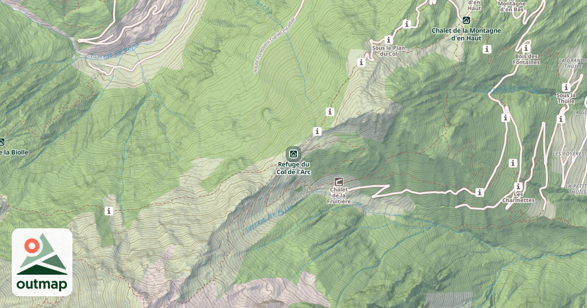Map of Refuge du Col de l'Arc