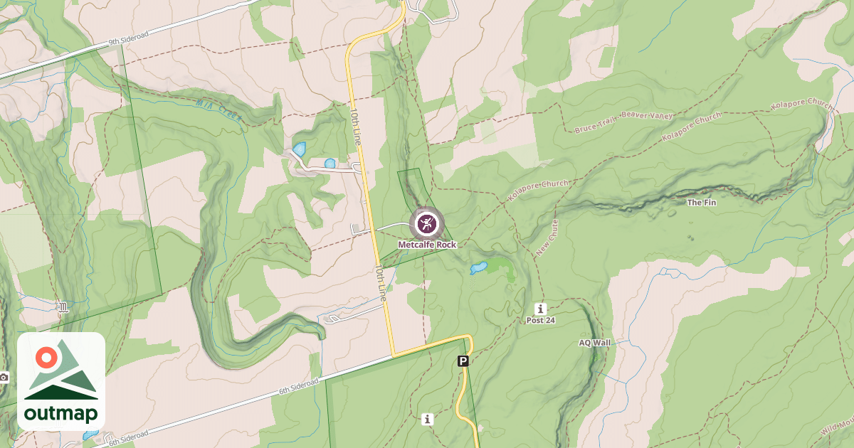 Map of Metcalfe Rock