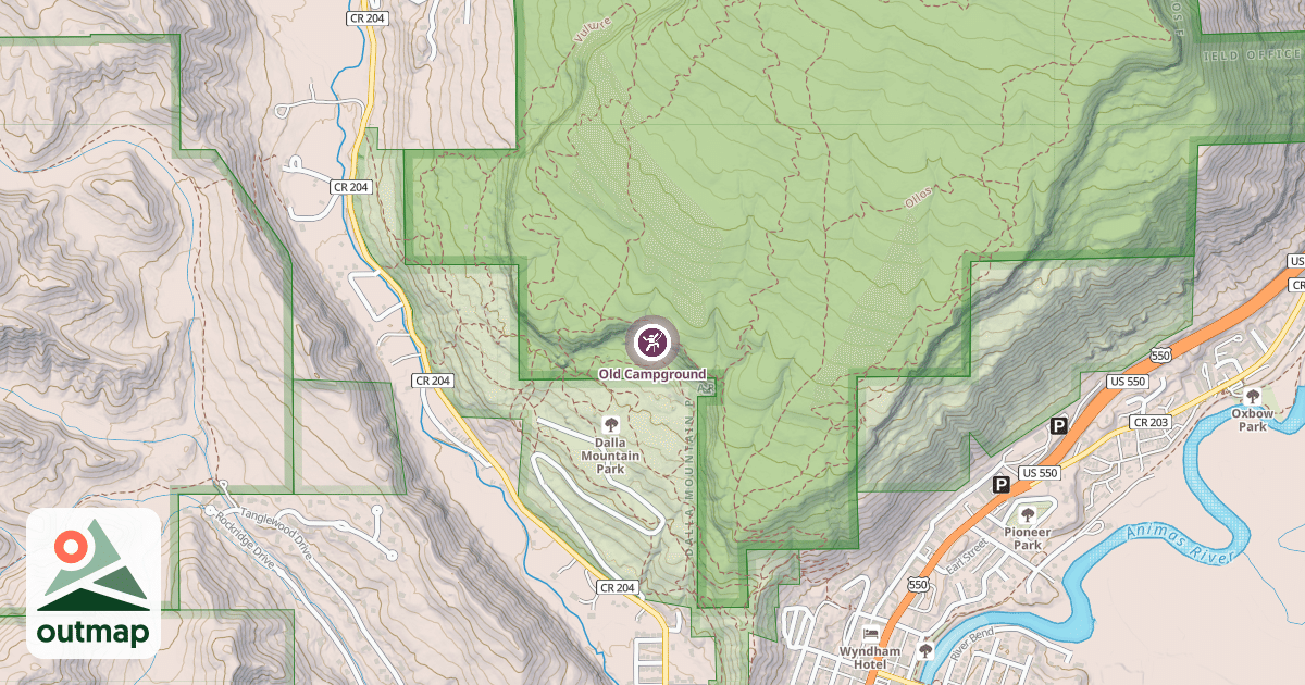 Map of Old Campground