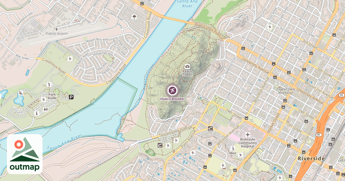 Map of Hueco Boulder