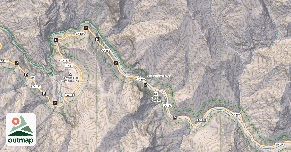 Map of Southeast Arete
