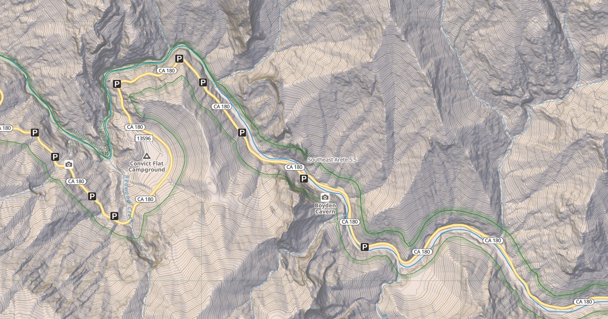 Map preview of Southeast Arete