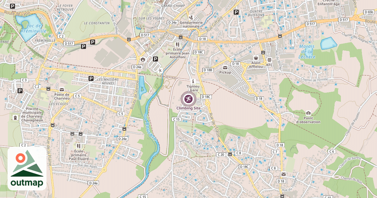 Map of Climbing Site