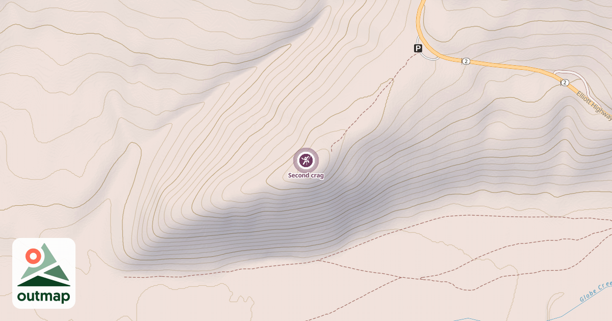 Map of Second crag