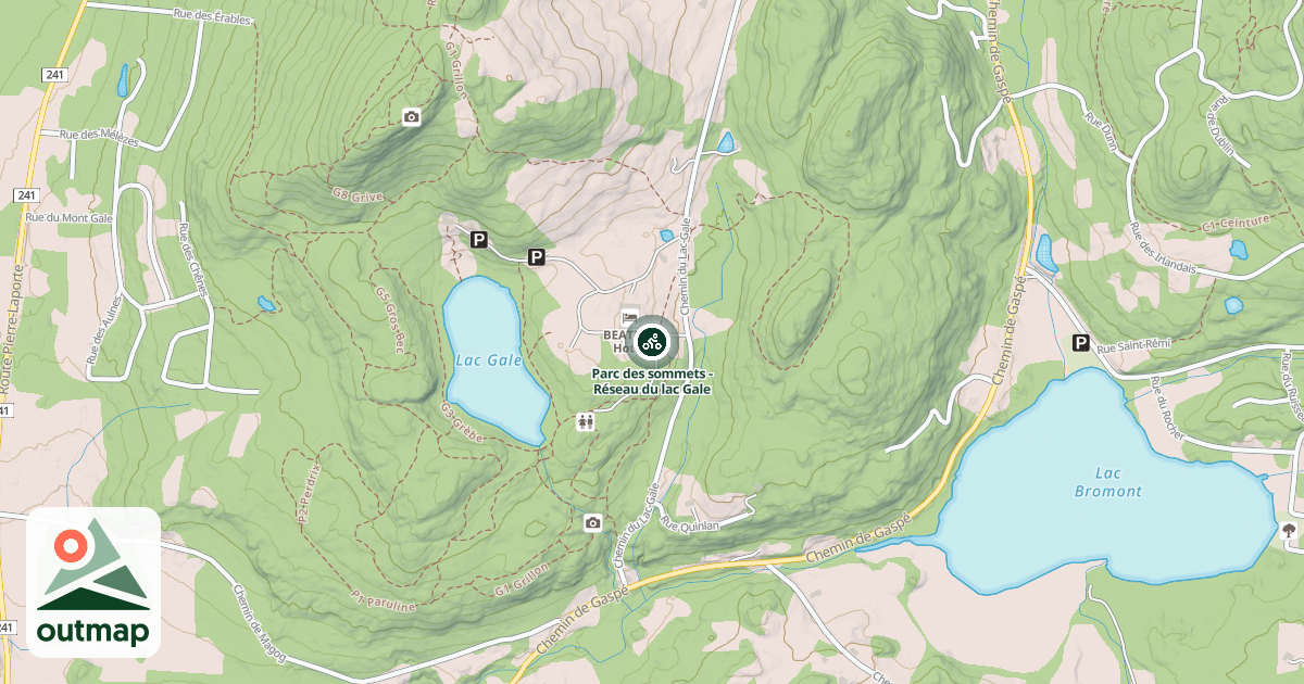 Map of Parc des sommets - Réseau du lac Gale