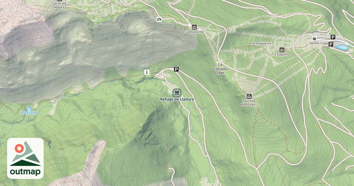 Map of Refuge de Lladura