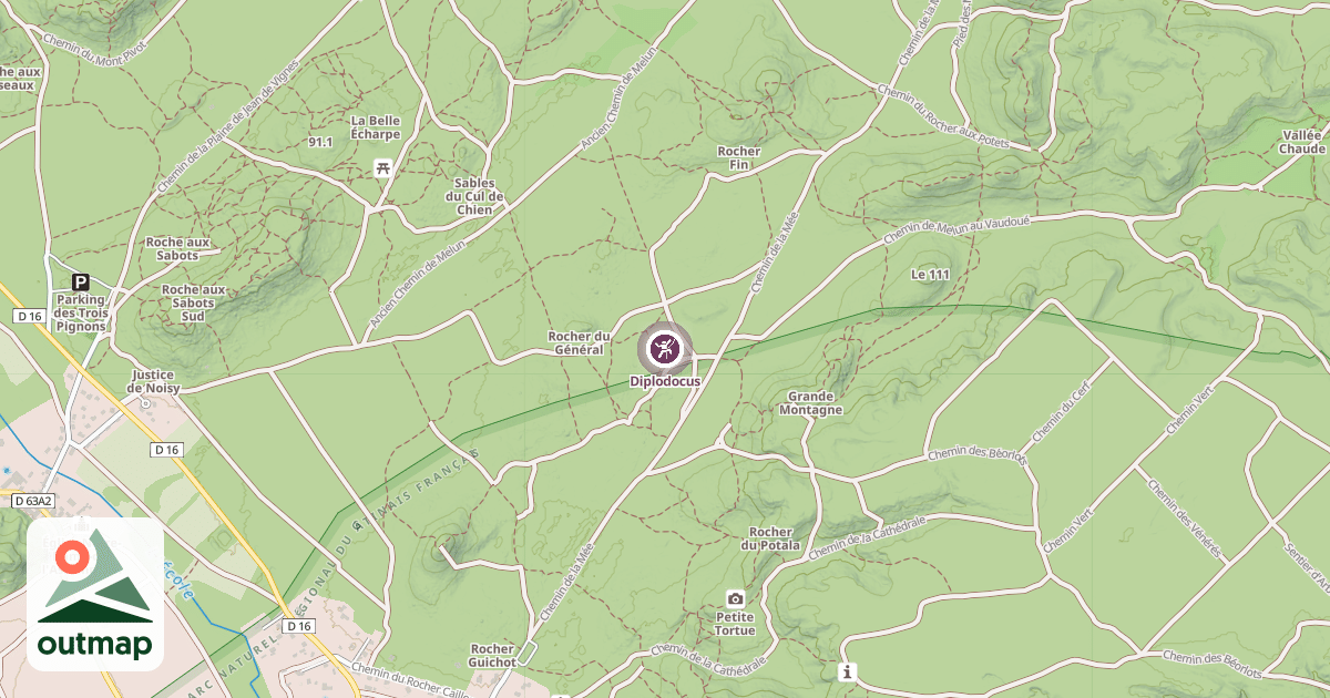 Map of Diplodocus