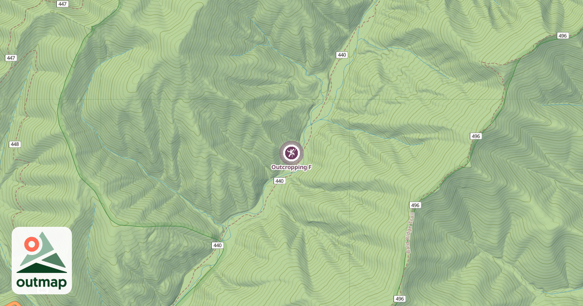Map of Outcropping F