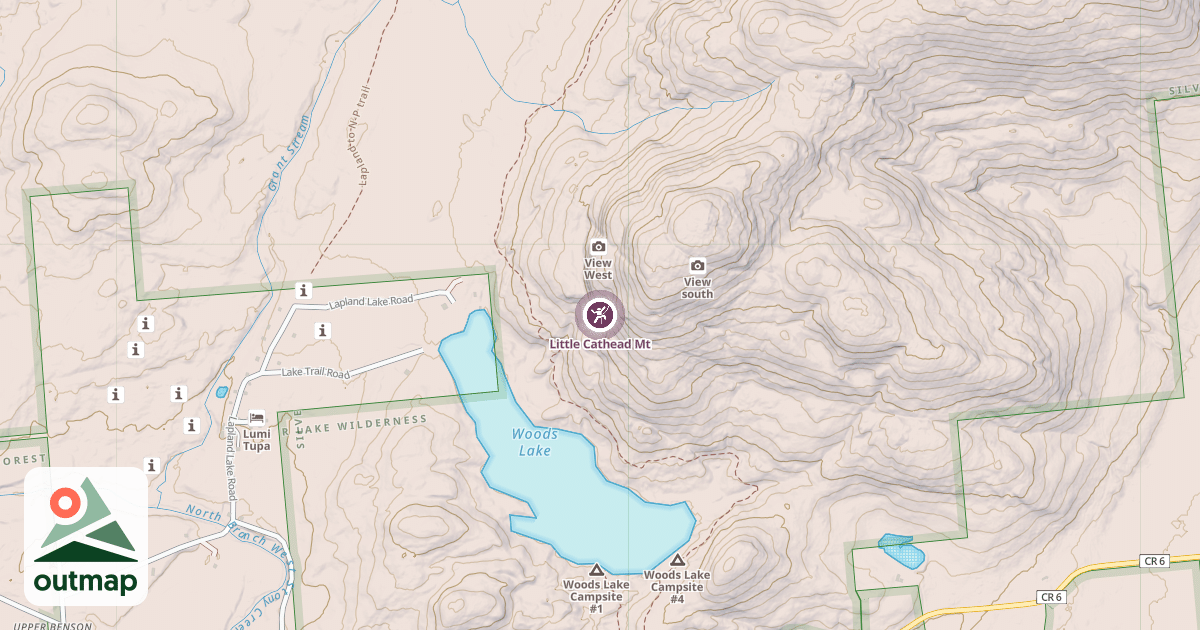 Map of Little Cathead Mt