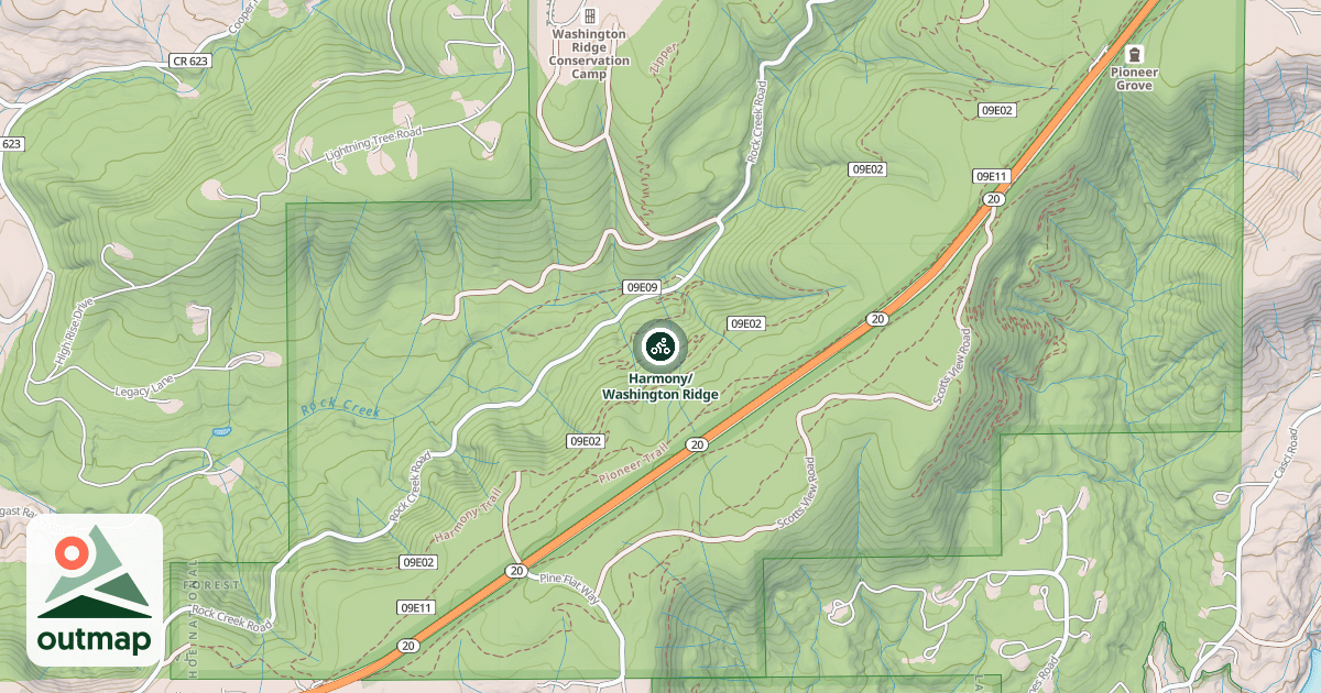 Map of Harmony/Washington Ridge