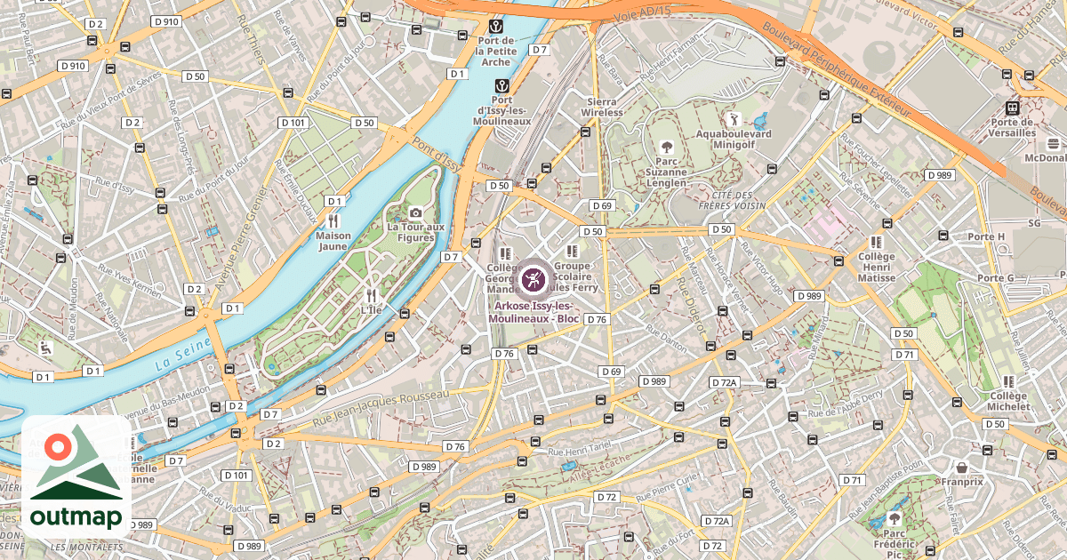 Map of Arkose Issy-les-Moulineaux - Bloc