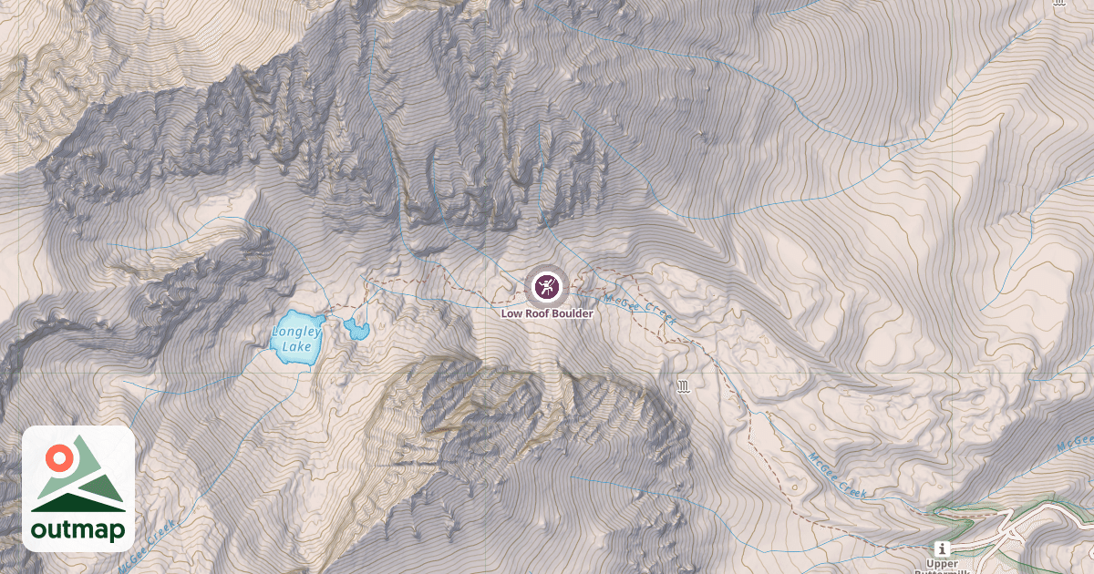 Map of Low Roof Boulder