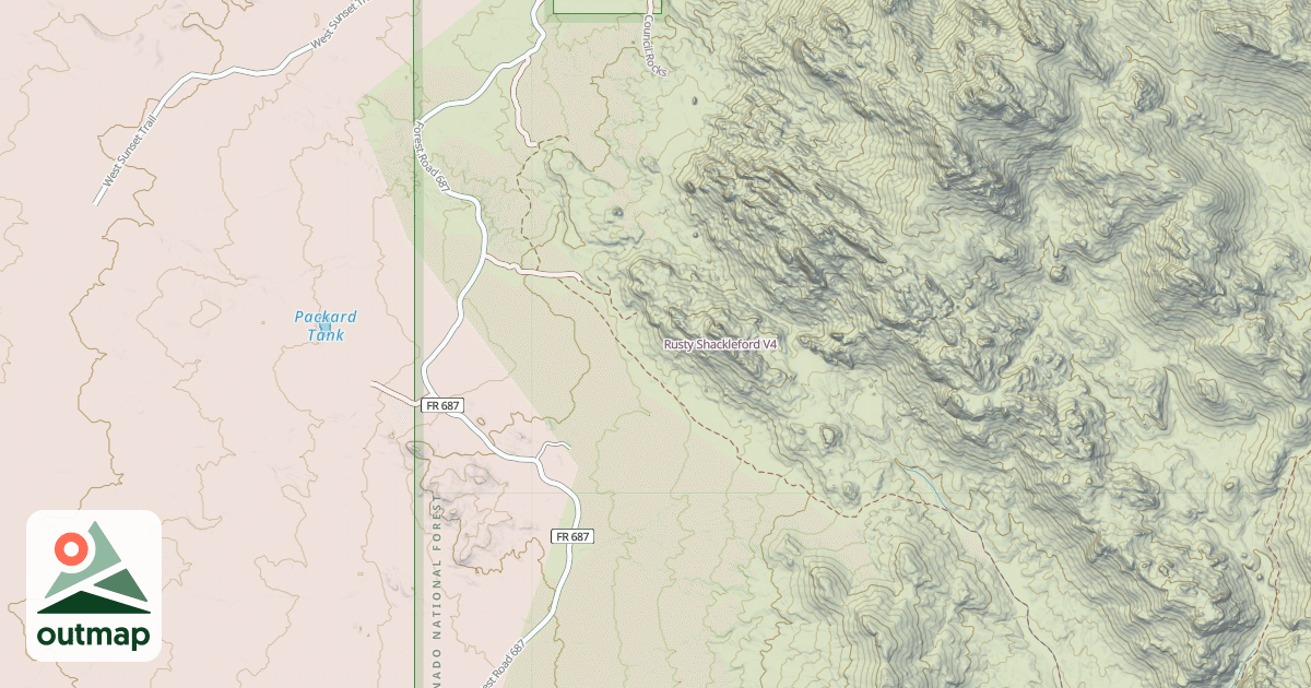 Map of Rusty Shackleford