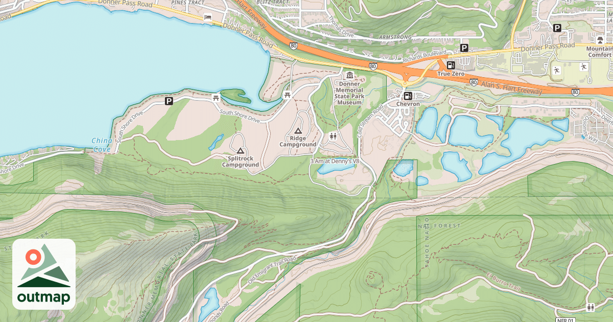 Map of 3 Am at Denny's