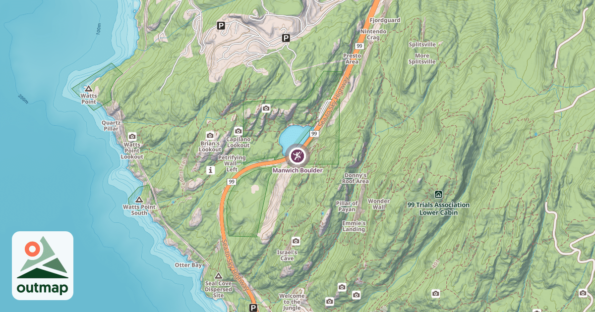 Map of Manwich Boulder