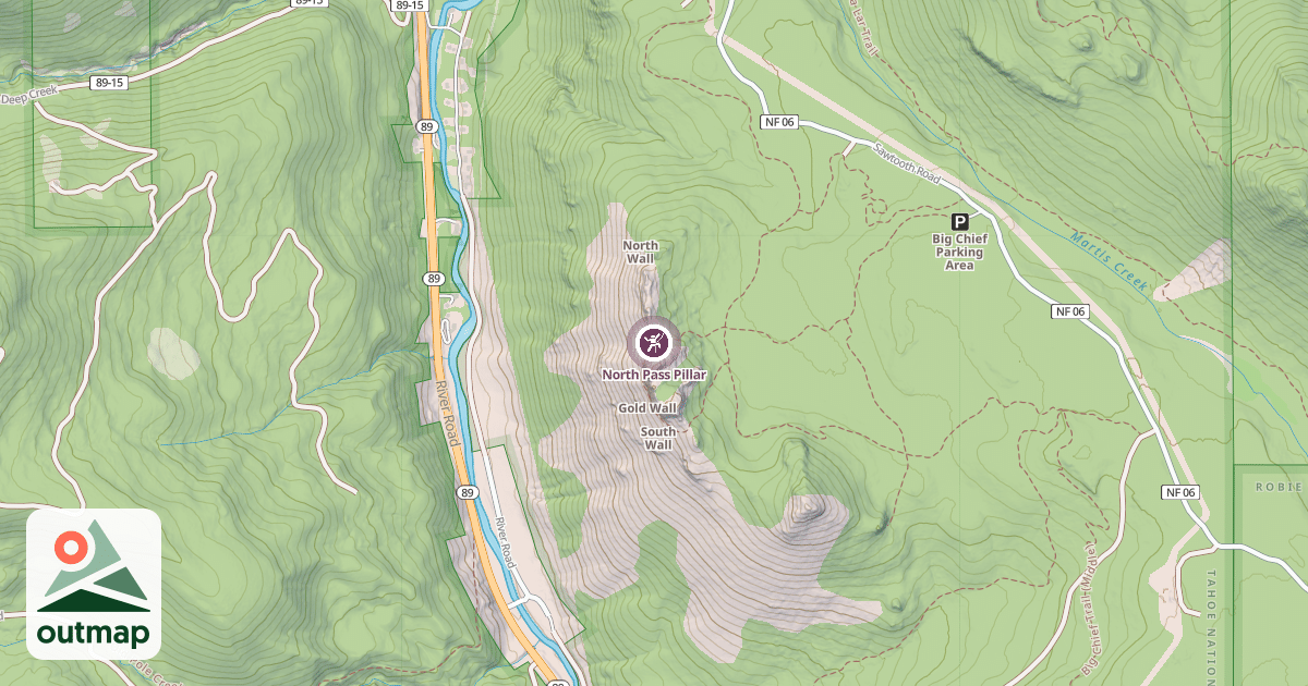 Map of North Pass Pillar