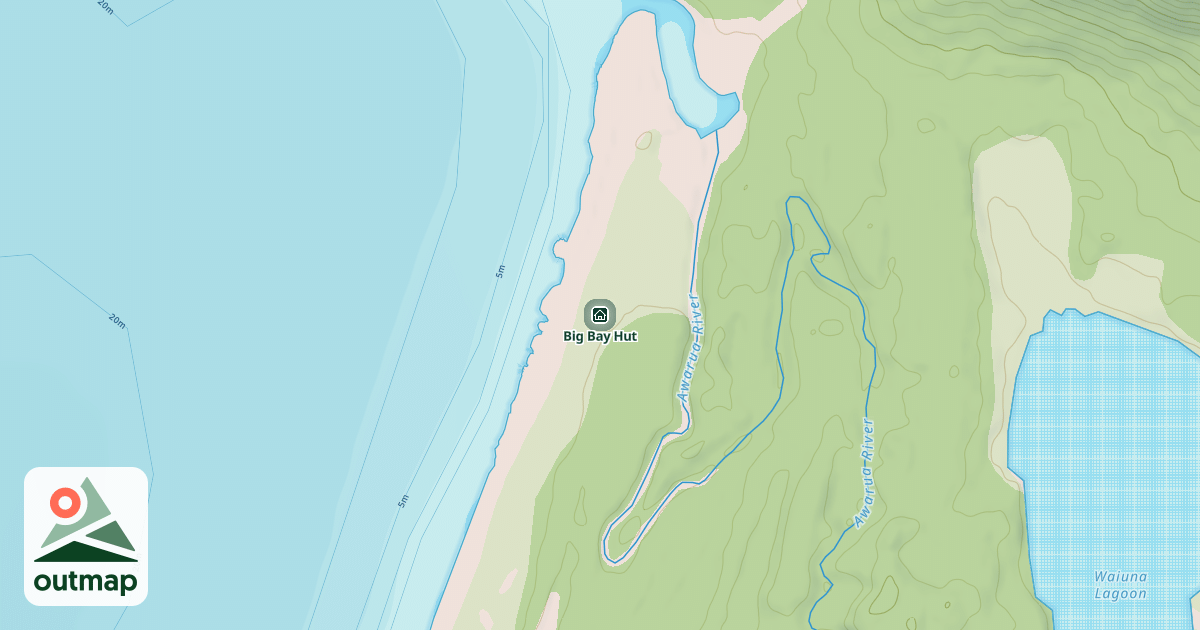 Map of Big Bay Hut