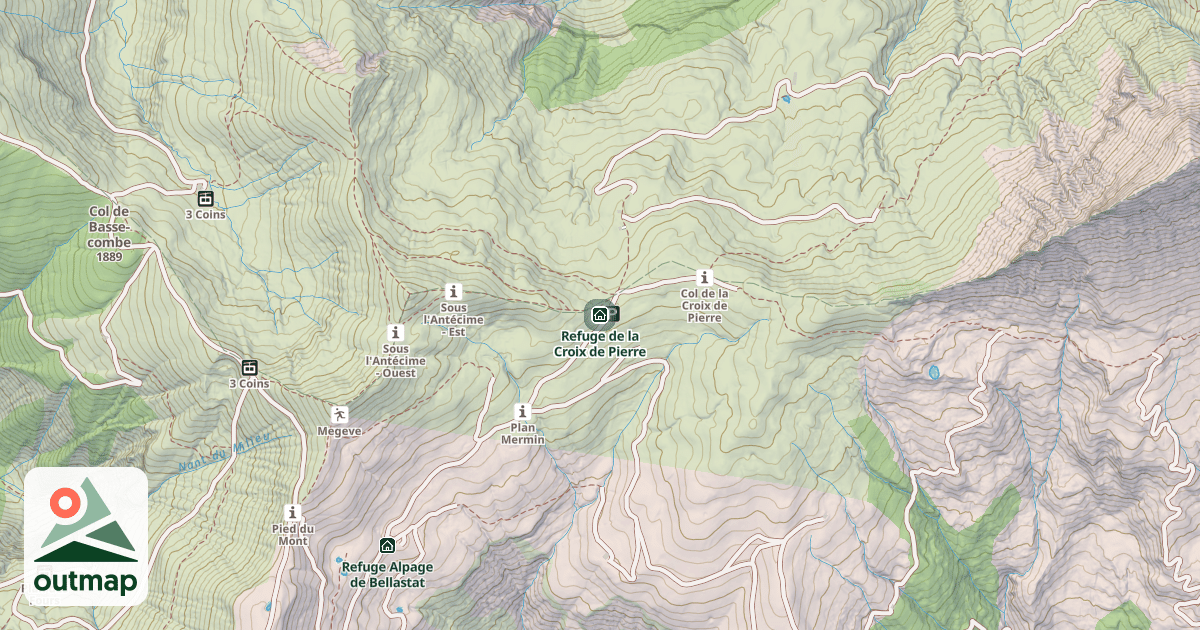 Map of Refuge de la Croix de Pierre