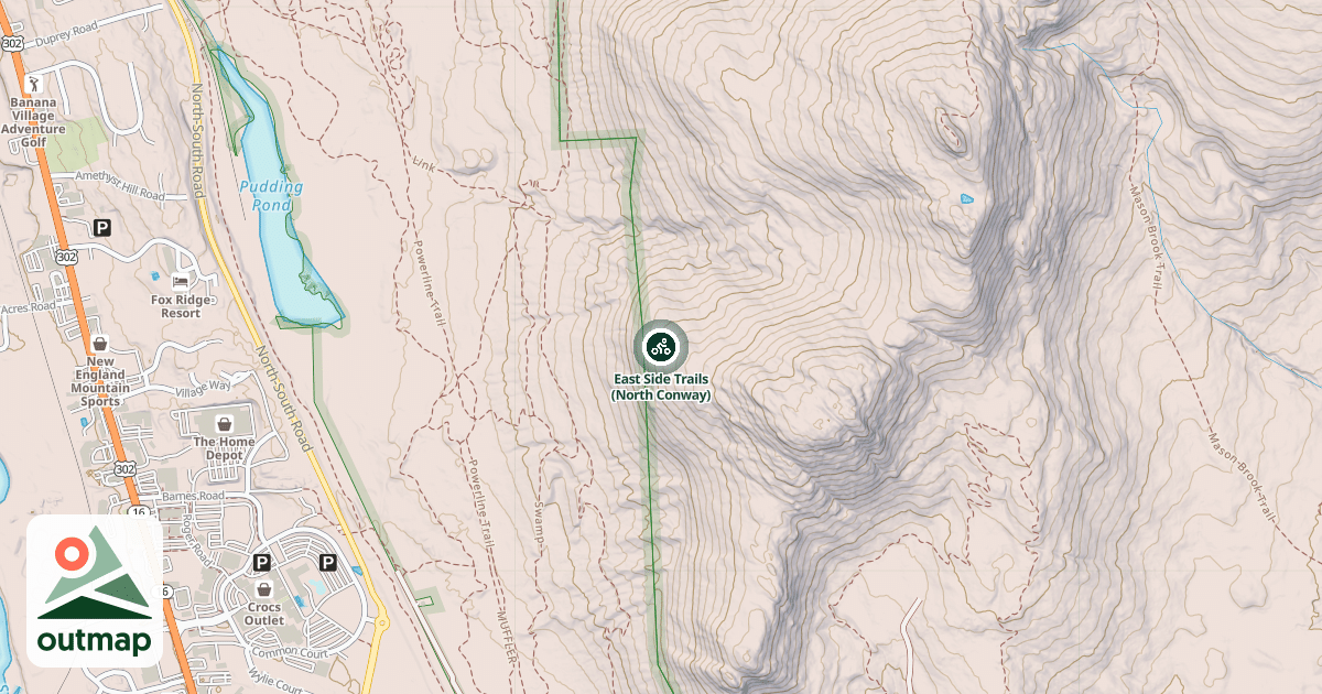 Map of East Side Trails (North Conway)