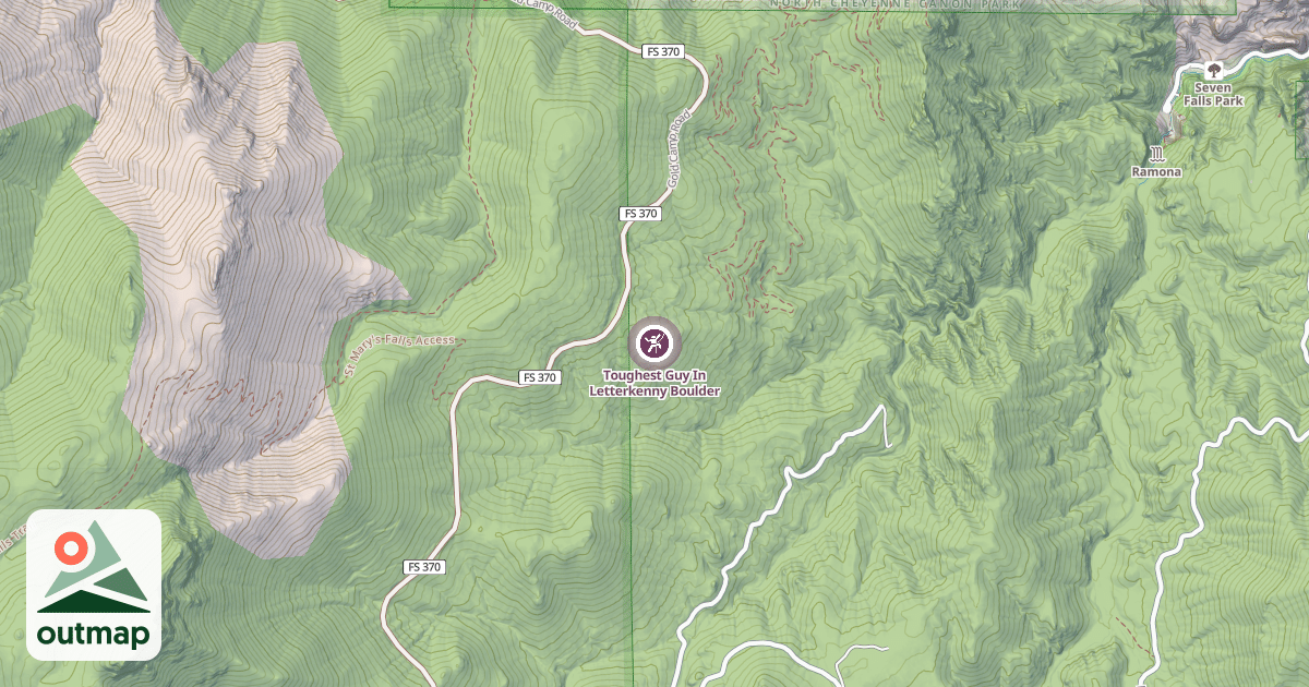 Map of Toughest Guy In Letterkenny Boulder