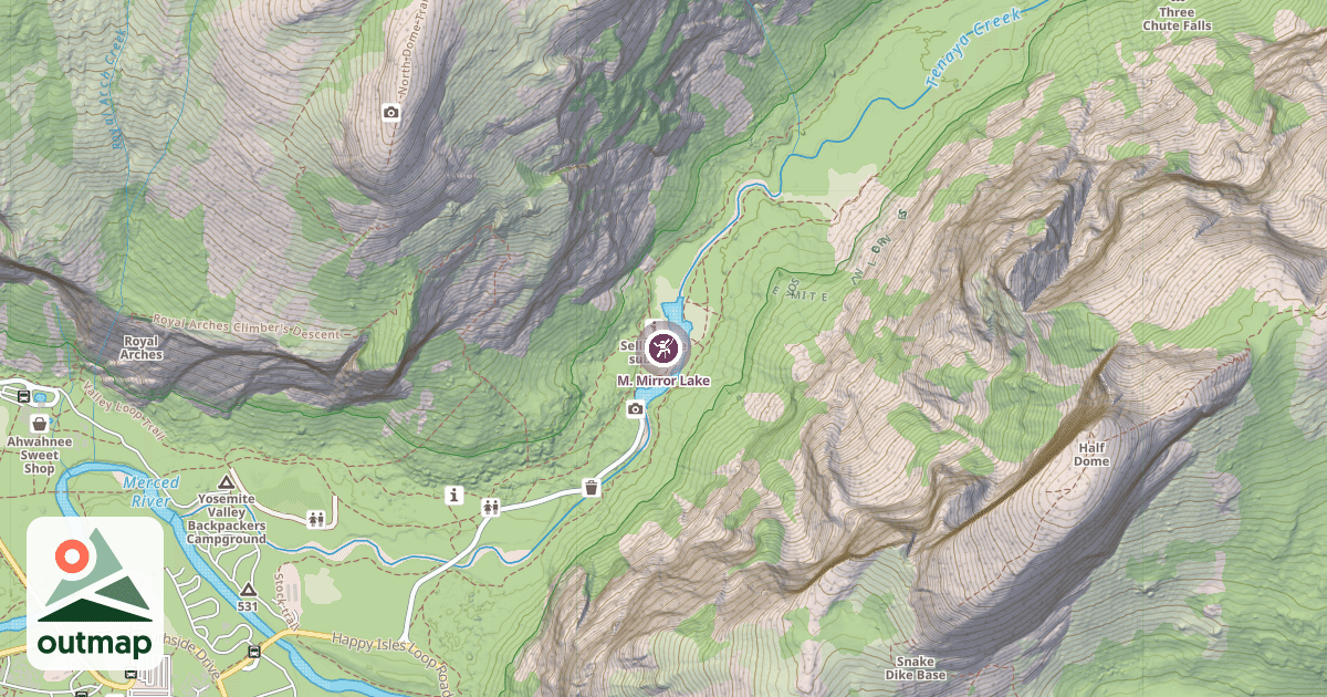 Map of M. Mirror Lake