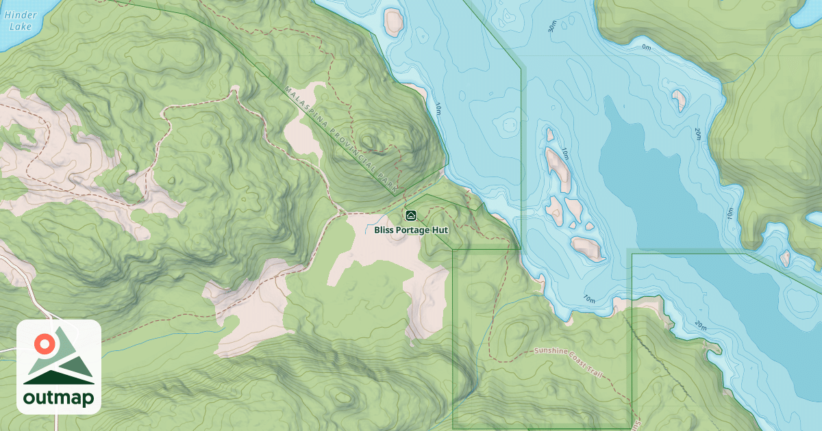 Map of Bliss Portage Hut
