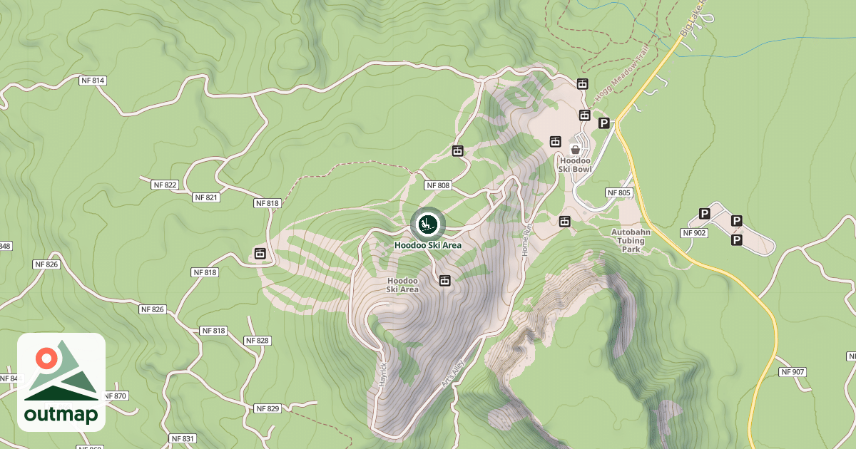 Map of Hoodoo Ski Area