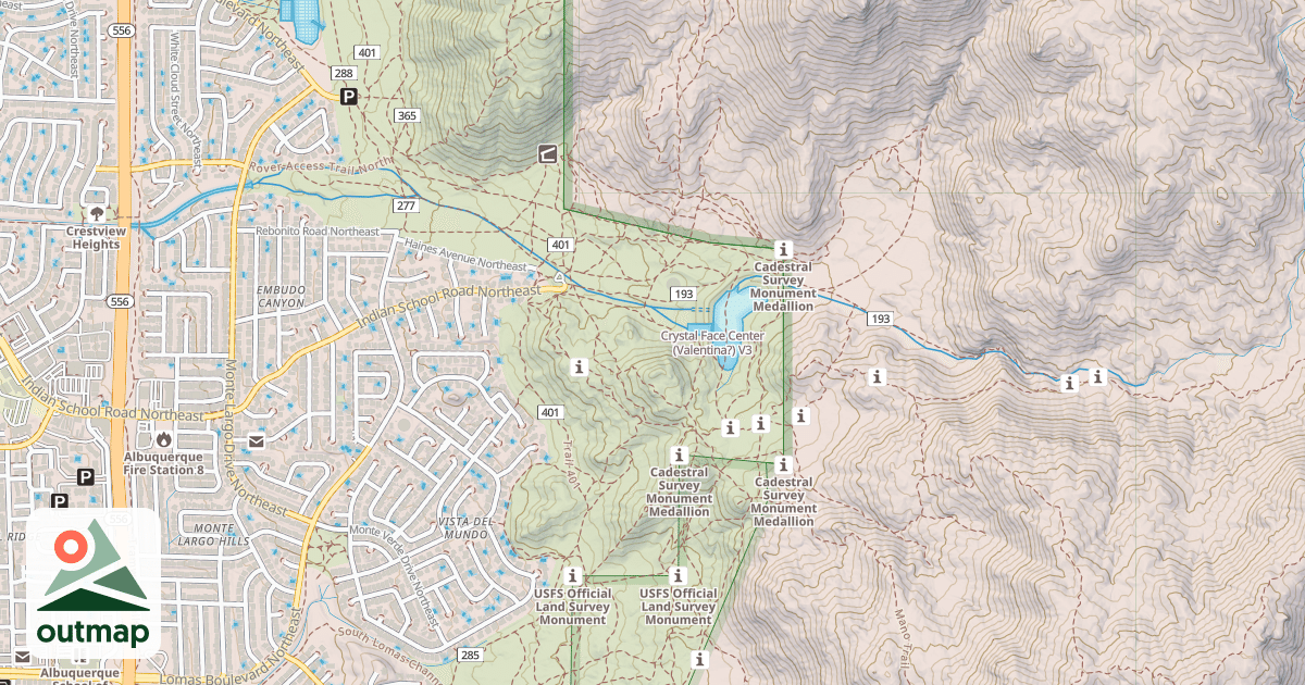 Map of Crystal Face Center (Valentina?)