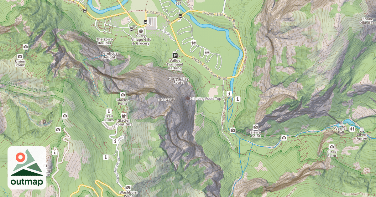 Map of Climbing Route Top