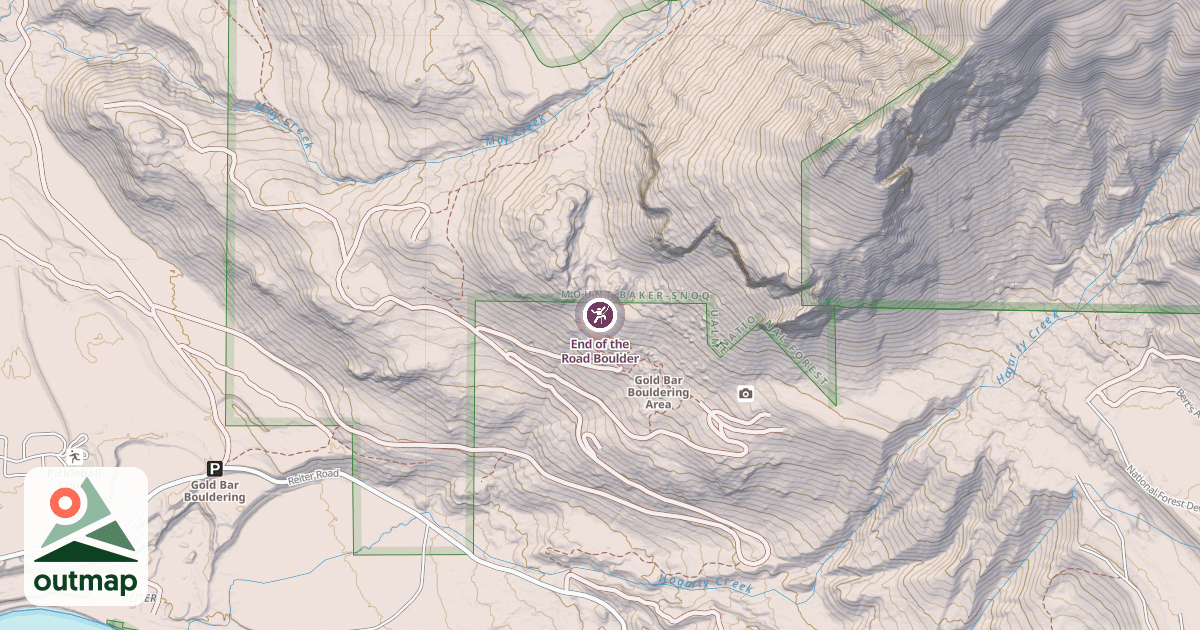 Map of End of the Road Boulder
